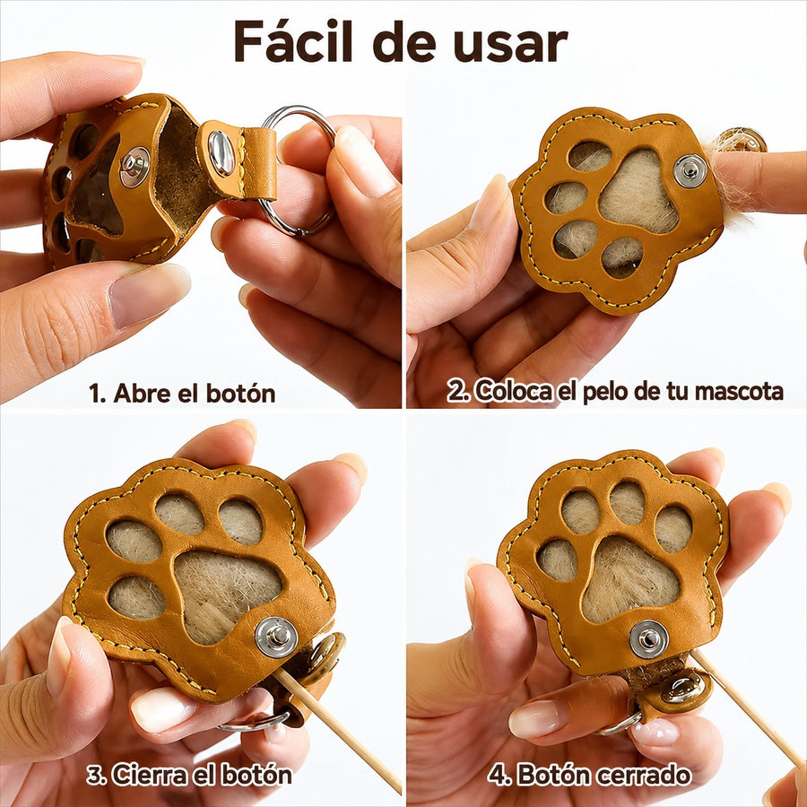 Huellita Eterna 2x1 — Llavero Guarda Pelo de tu Mascota · Un Recuerdo para Siempre 🐾