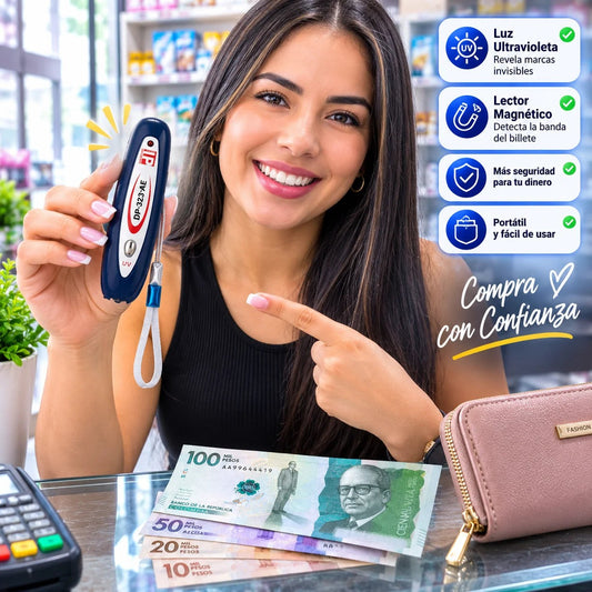 Mini Detector de Billetes Falsos — Luz UV + Lector Magnético 💵 — 1