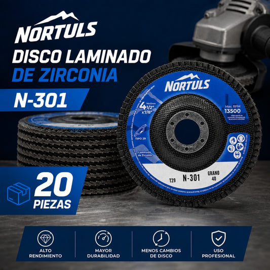 Disco Laminado de Zirconia 4½" — Set de 20 Piezas ⚙️ — 1