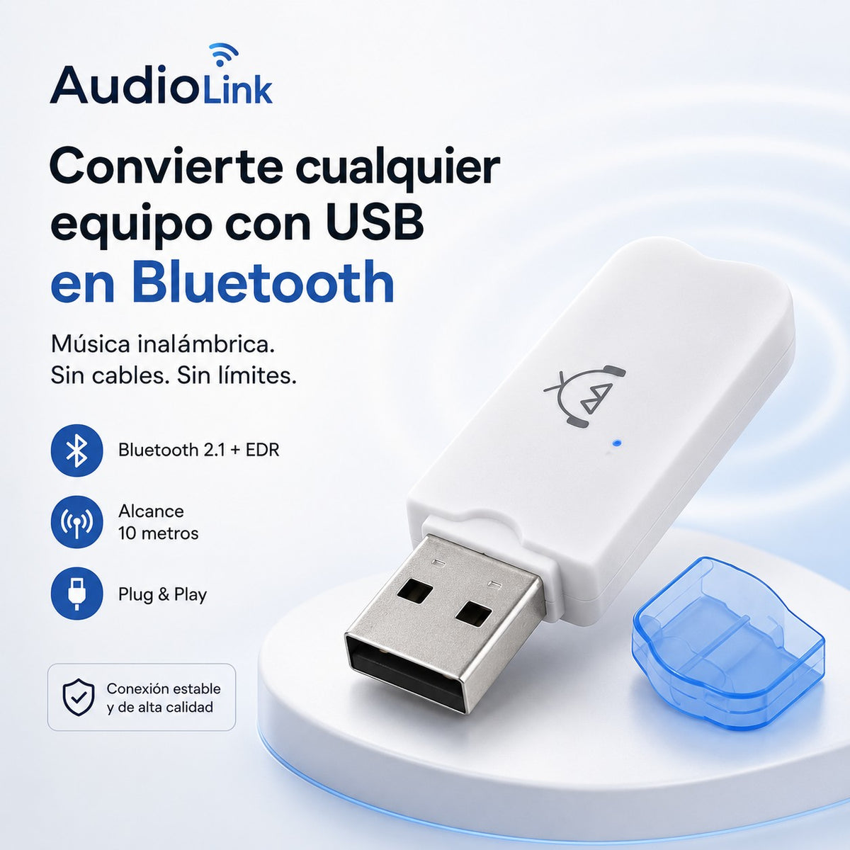 Receptor Bluetooth USB — Convertí Cualquier Equipo en Inalámbrico 🎵 — 1