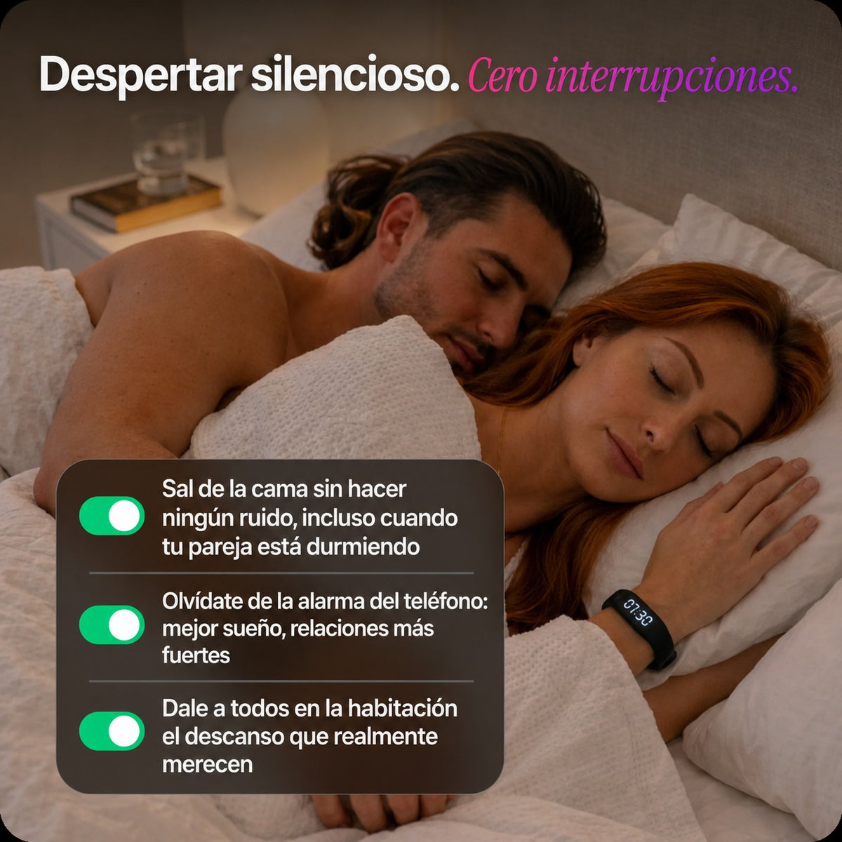 Pulsera Despertador de Vibración — Despertate Sin Hacer Ruido ⌚ 2
