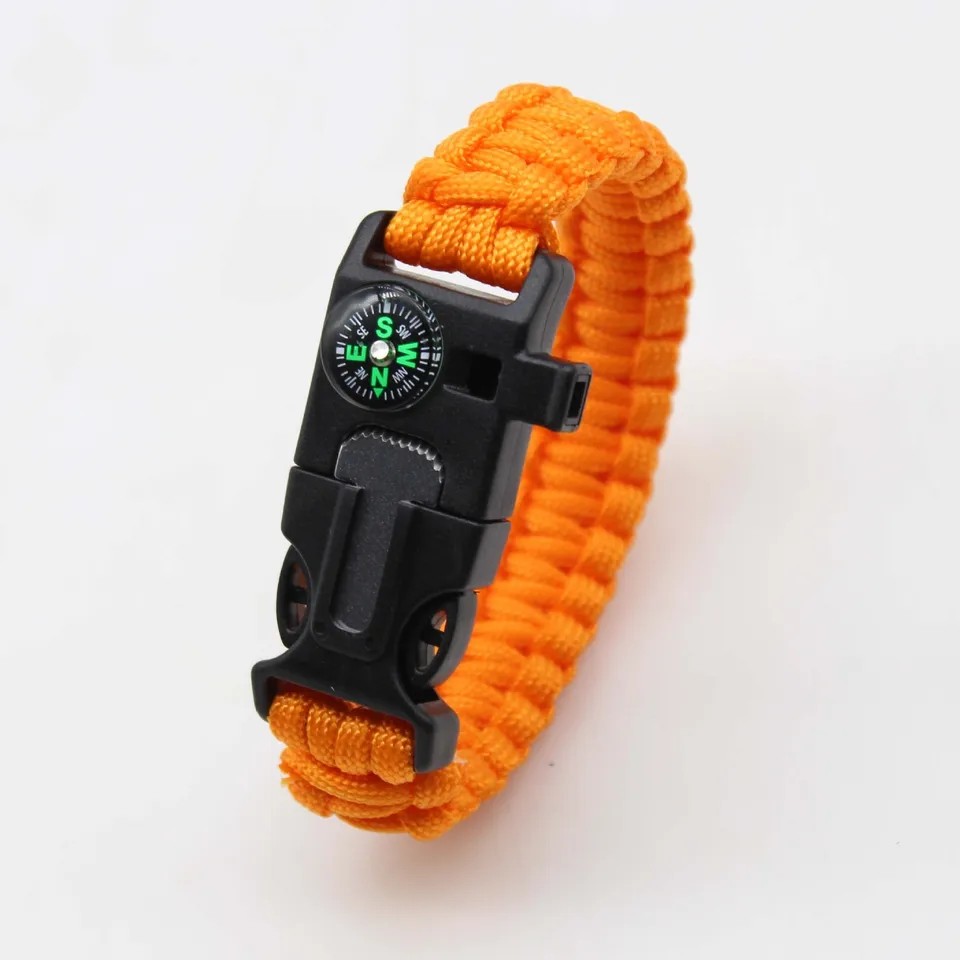 Pulsera de Supervivencia 5 en 1 — Brújula, Silbato y Pedernal 🧭 — 4