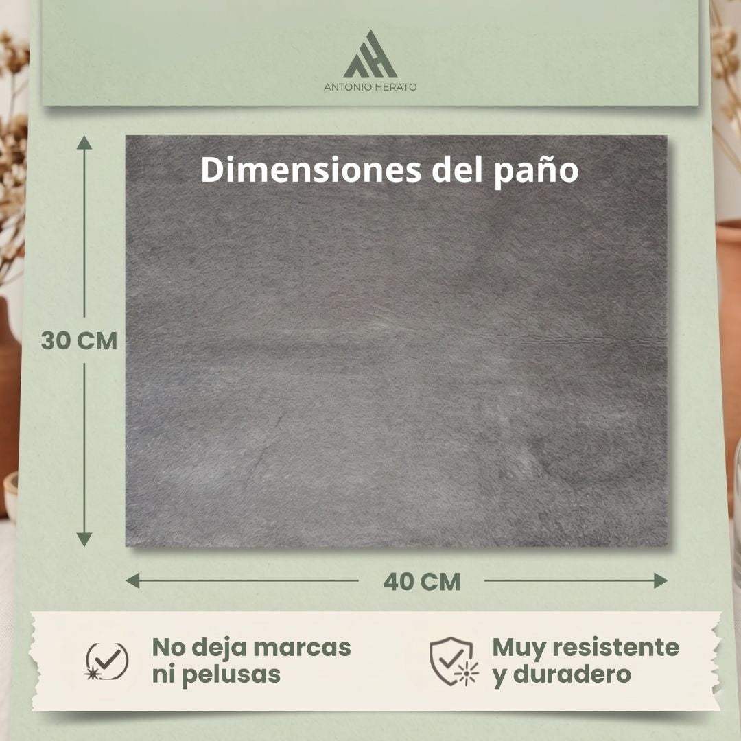 Paños Mágicos de Microfibra — Limpian Solo con Agua, Sin Marcas