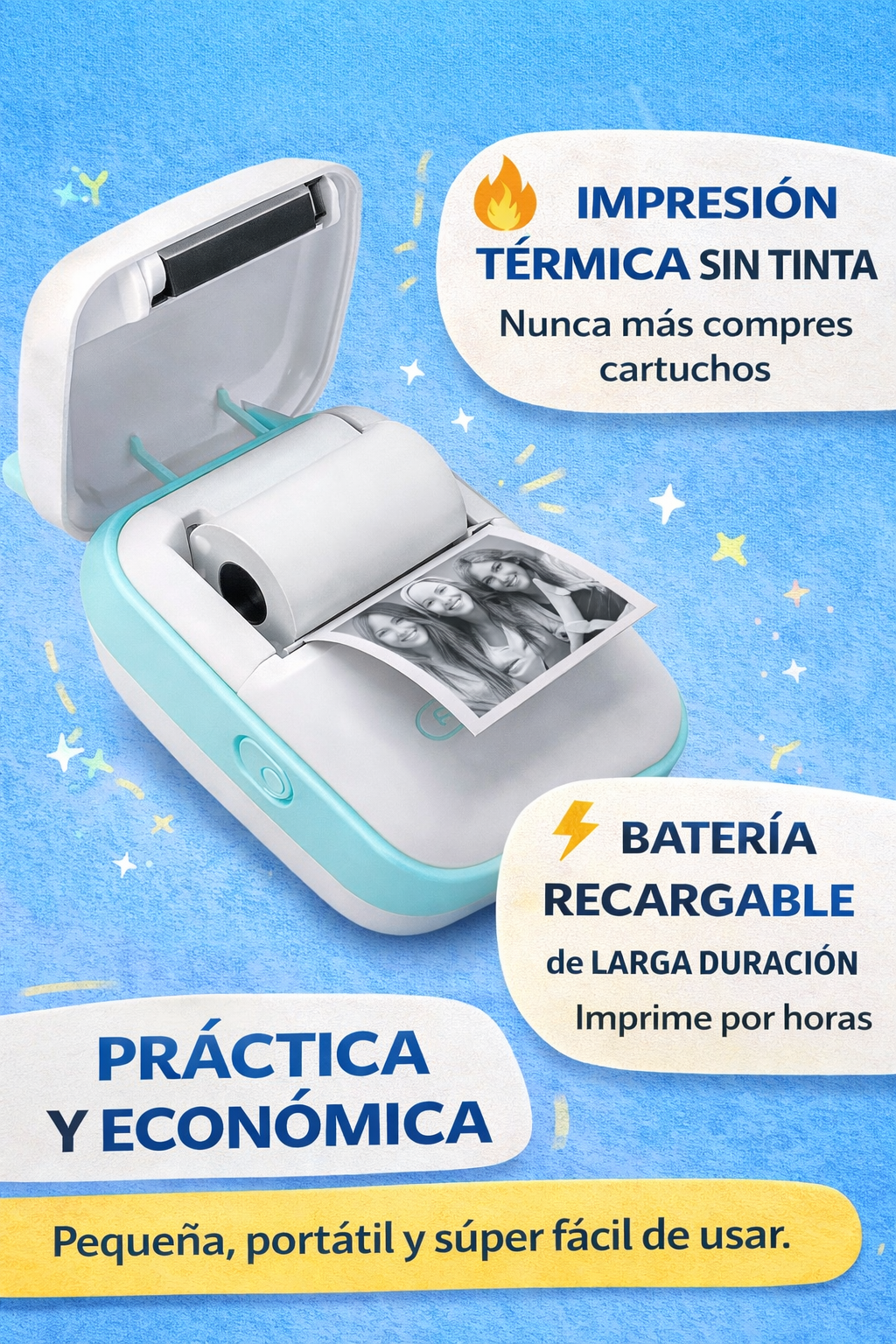 Mini Impresora Térmica Bluetooth