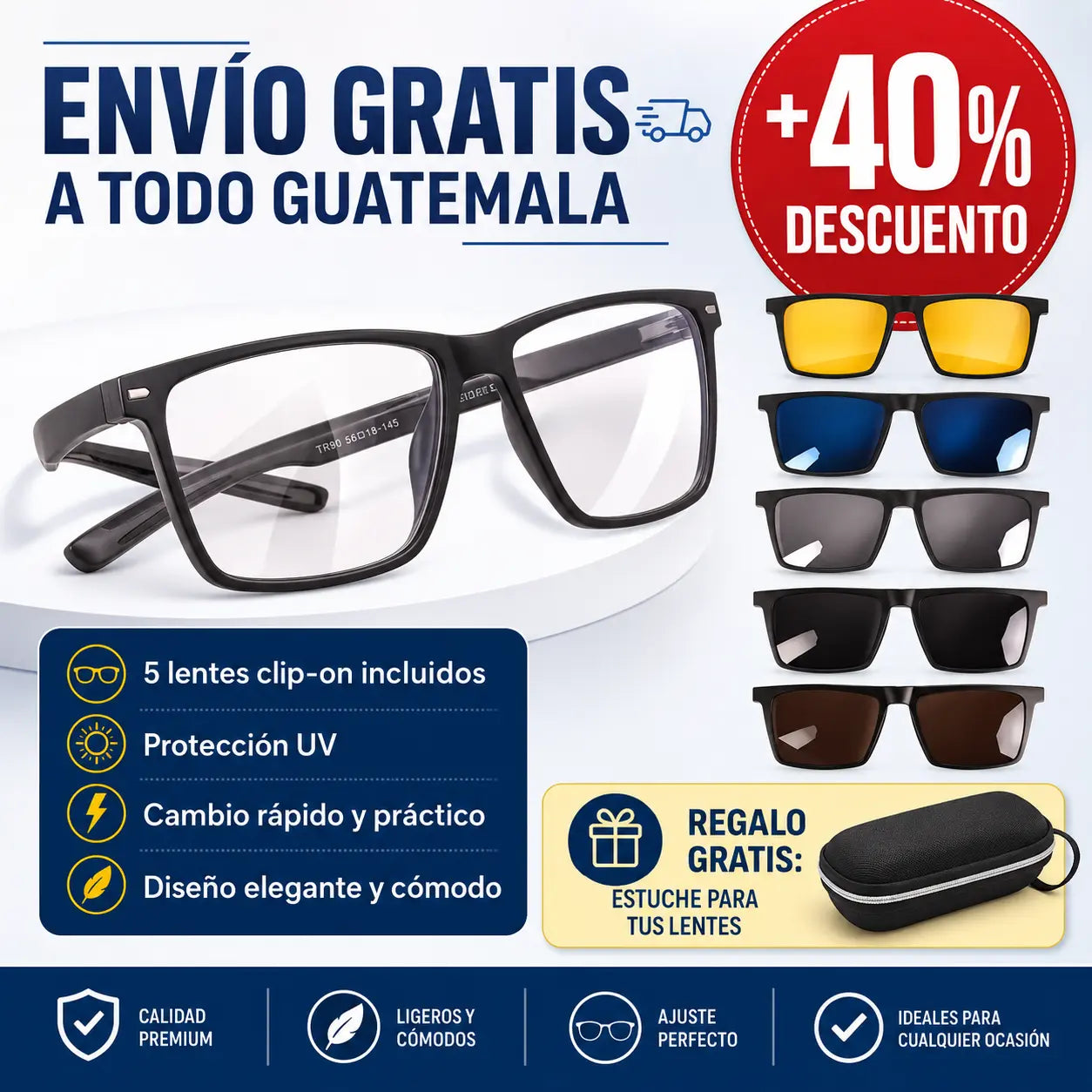 Gafas 6 en 1 Horizon | Lentes Intercambiables Magnéticos