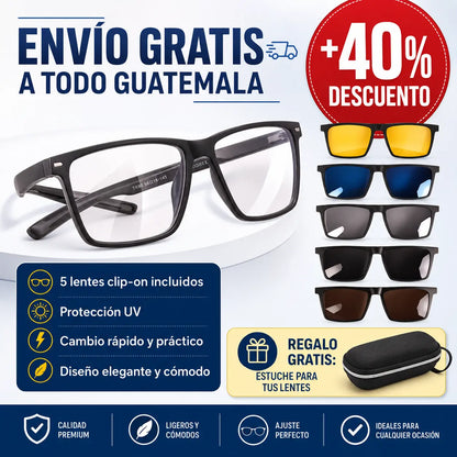 Gafas 6 en 1 Horizon | Lentes Intercambiables Magnéticos