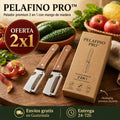 2x1PelaFino Pro™ | Pelador Premium 2 en 1 con Mango de Madera