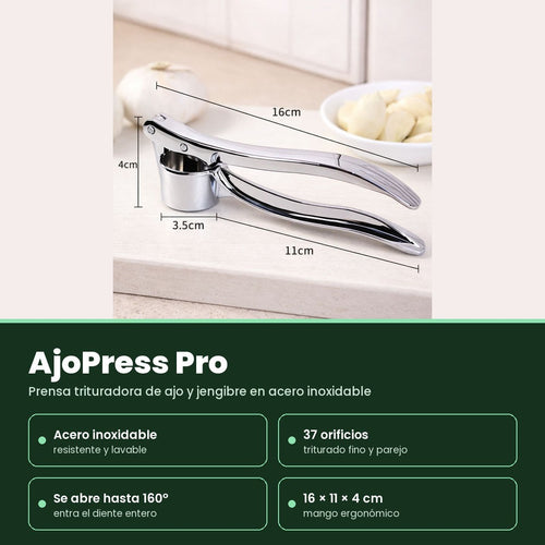 AjoPress Pro — Prensa Trituradora de Ajo y Jengibre