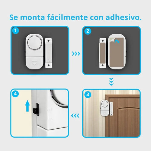 Alarma Magnética para Puertas y Ventanas 90 dB — Sin Cables