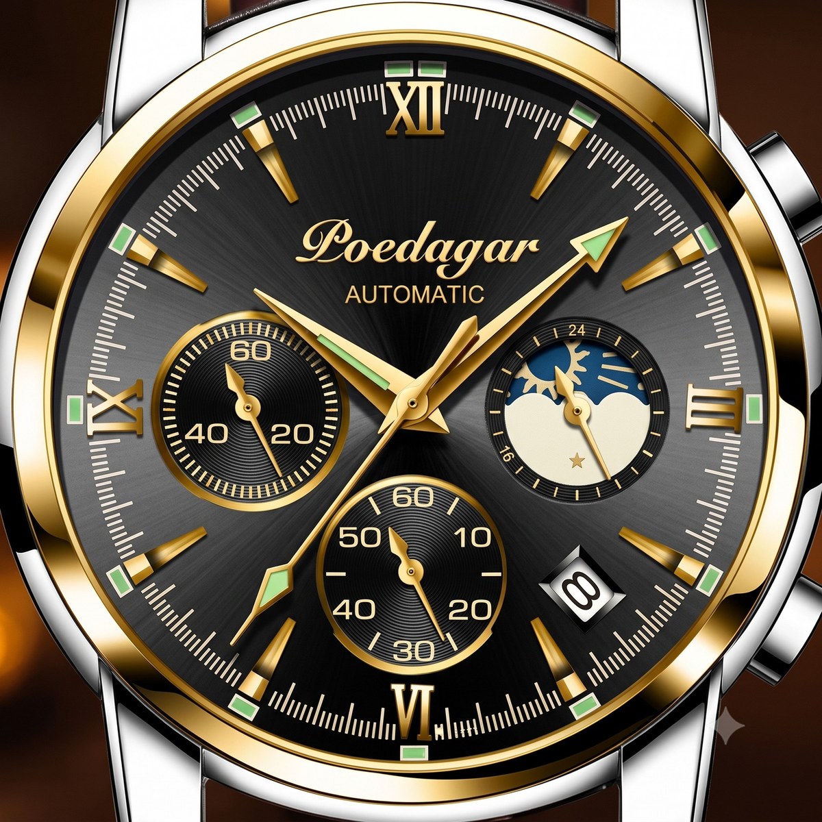 Set Duo Cavalier — 2 Relojes de Hombre, Cronógrafo y Correa de Cuero ⌚ — 4