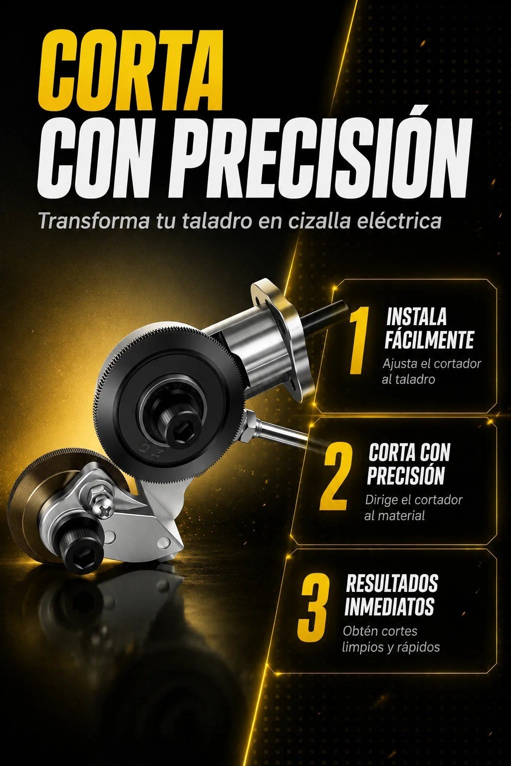 Cortador Metálico para Taladro — Convertí tu Taladro en Cizalla ⚡ — 2