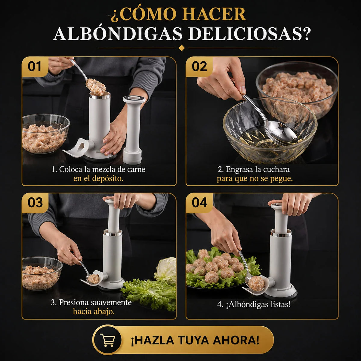 EmbutiMax® 2 en 1 — Máquina para Salchichas y Albóndigas
