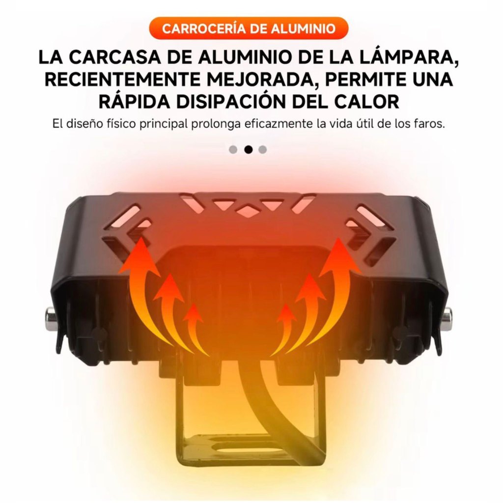 Faros LED Auxiliares de Largo Alcance — Pack 2 · Luz Blanca y Ámbar 🔦