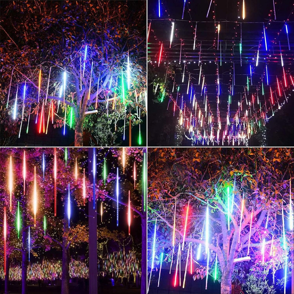 Luces Meteoro Lluvia de Estrellas 3 m ✨ 8 Tubos LED para Balcón y Fachada — 5