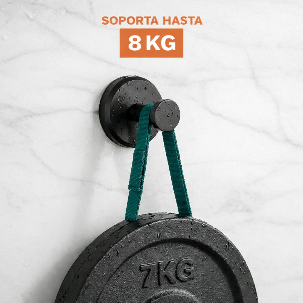Set de 4 Ganchos Adhesivos Matte — Sin Taladro, Aguantan hasta 8 kg 🪝