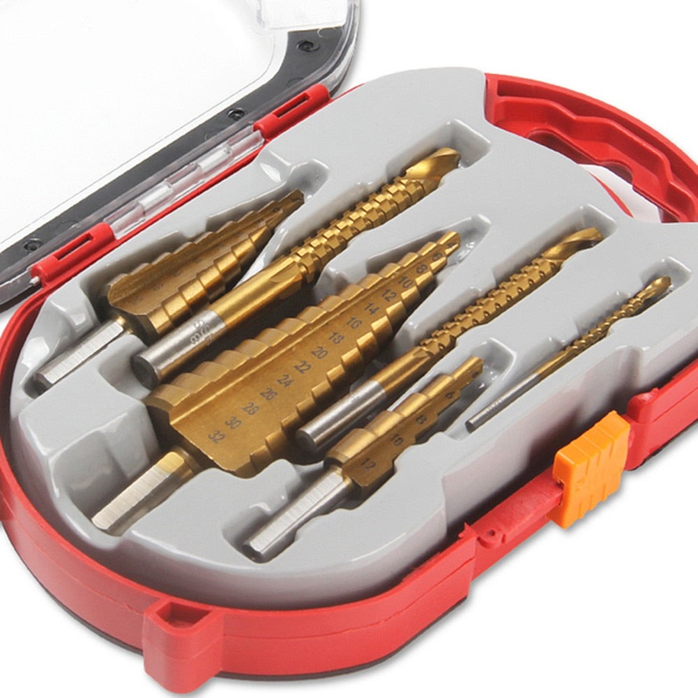 MultiDrill™ Kit x6 🔩 Brocas Escalonadas de Titanio para Metal, Madera y Plástico — 1