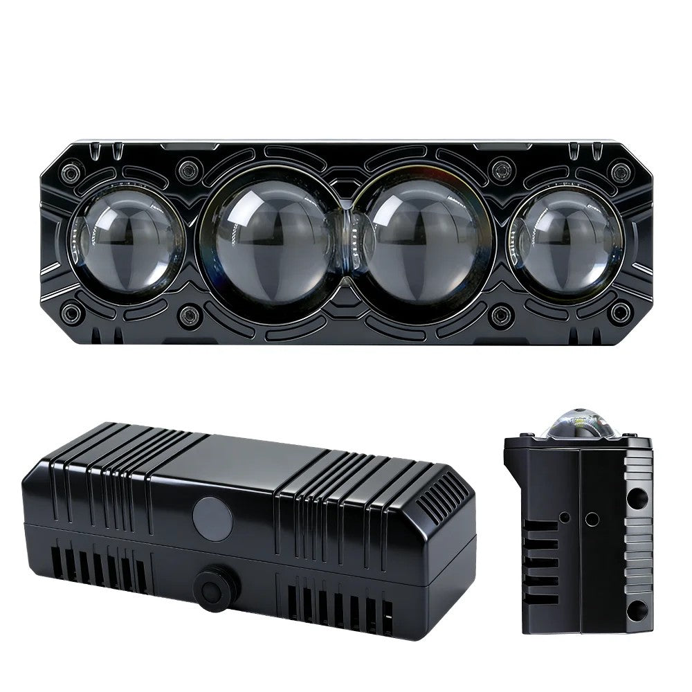 Exploradoras Lineales 4 Lupas 🔦 Máxima Potencia para Moto y Carro — Oferta 2x1 — 2
