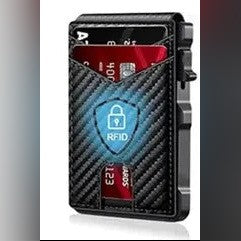 Tarjetero Avellianova 💳 Fibra de Carbono con Bloqueo RFID y Clip para Billetes — 3