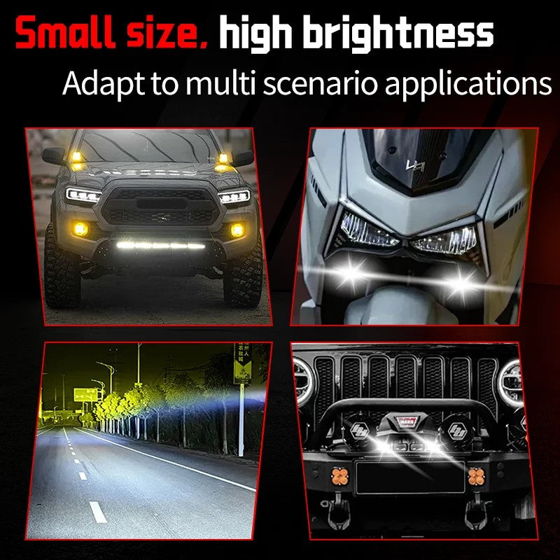 Exploradoras Lineales 4 Lupas 🔦 Máxima Potencia para Moto y Carro — Oferta 2x1 — 4