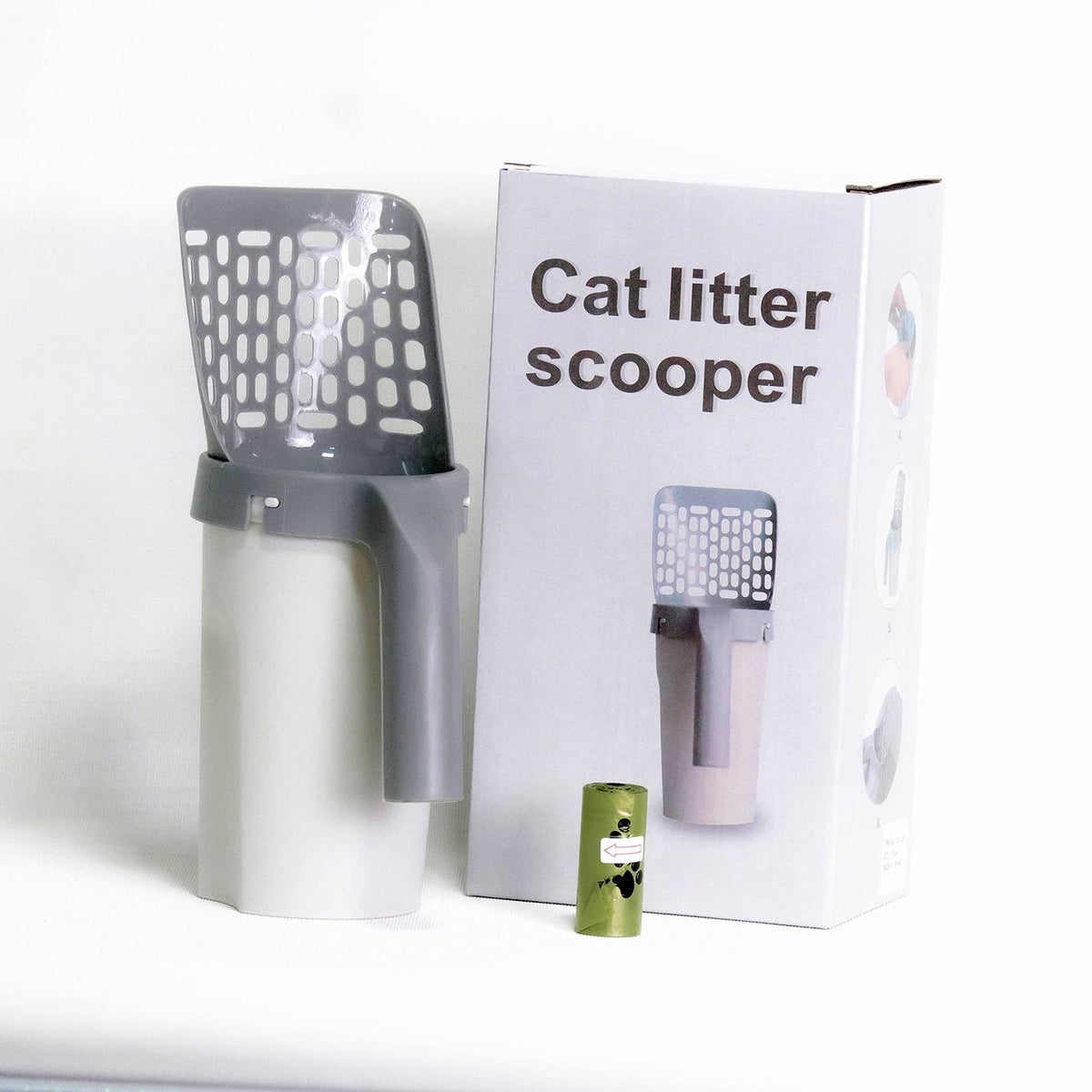 Pala Recogedora de Arena para Gatos 🐱 con Depósito y Bolsa Integrada — 5