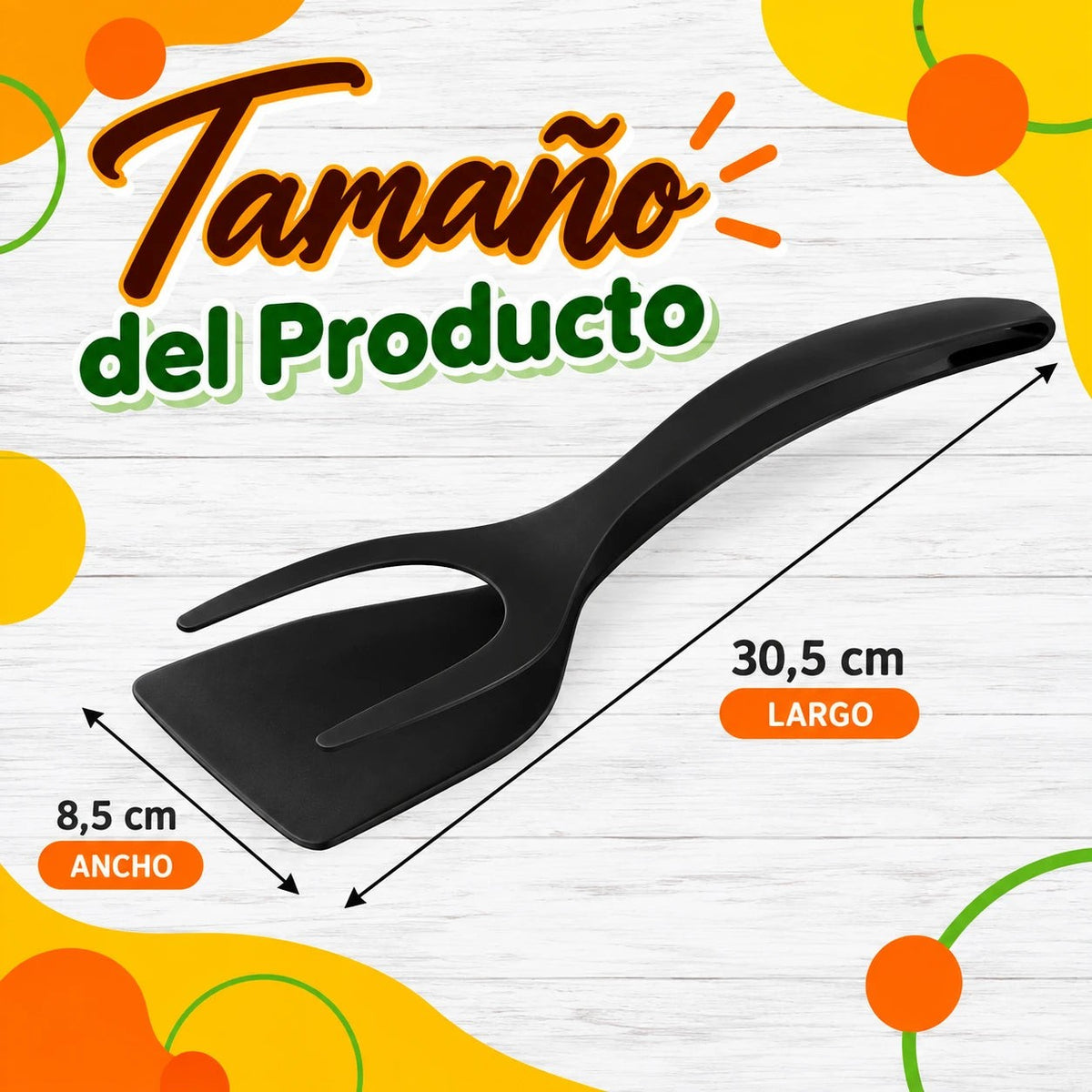 FlipGrip 2 en 1 🍳 Espátula y Pinza en un Solo Utensilio — 5