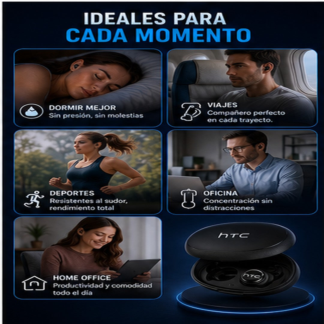 Audífonos Inalámbricos Planos 🎧 Bluetooth 6.0 — Se Duerme con Ellos Puestos — 5