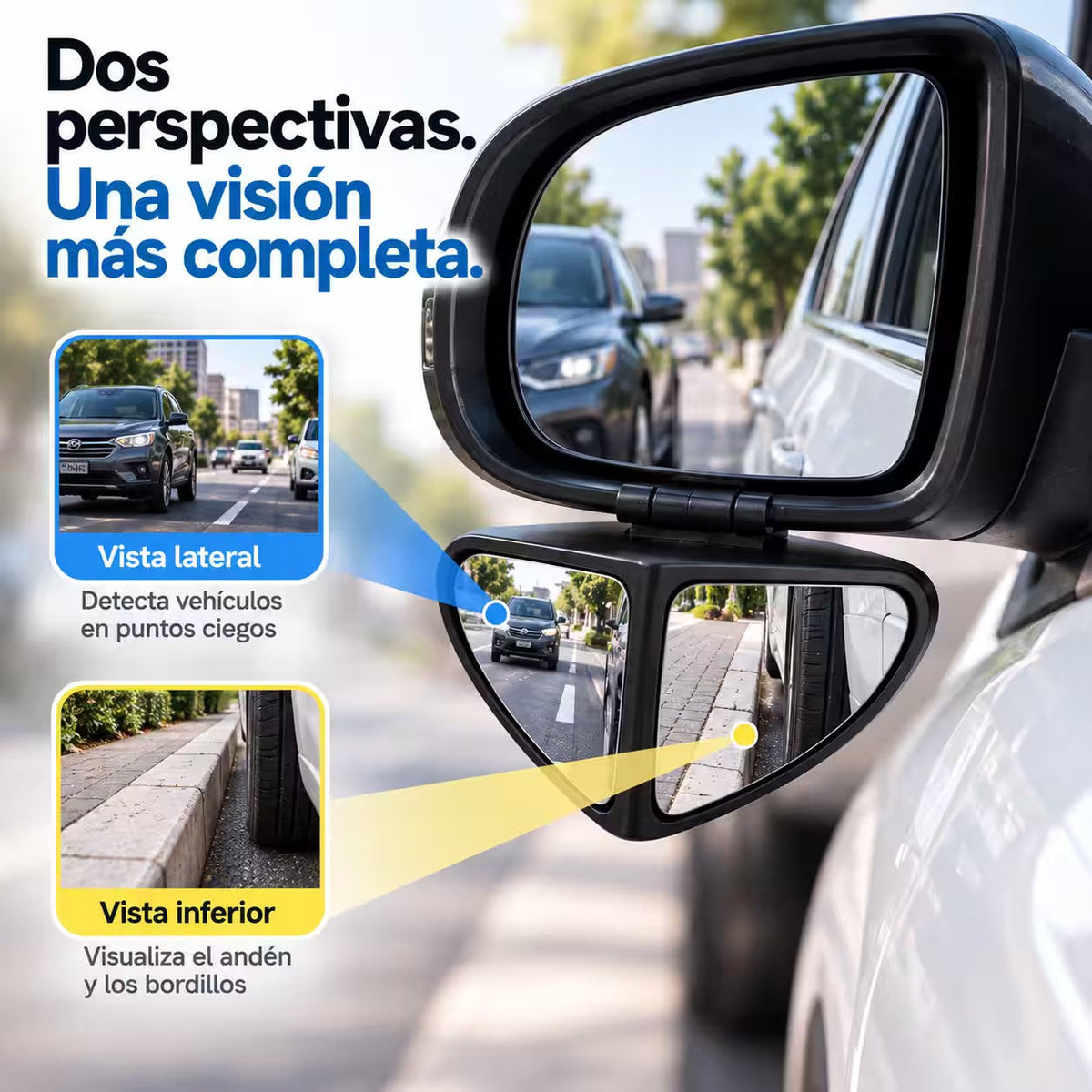 ClearDrive 360° 🚗 Espejo de Punto Ciego Giratorio — Oferta 2x1 (par completo) — 5