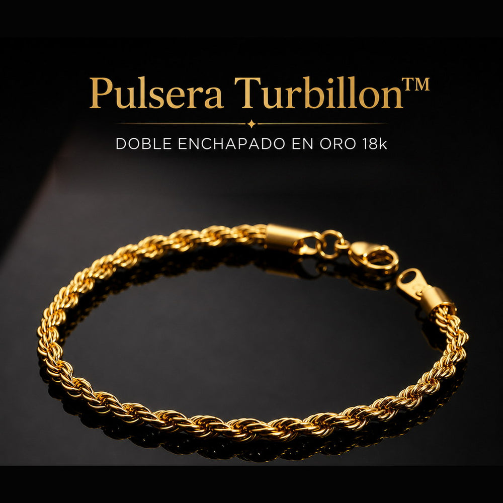 Pulsera Turbillon™ — Doble Enchapado en Oro 18k sobre Acero Inoxidable
