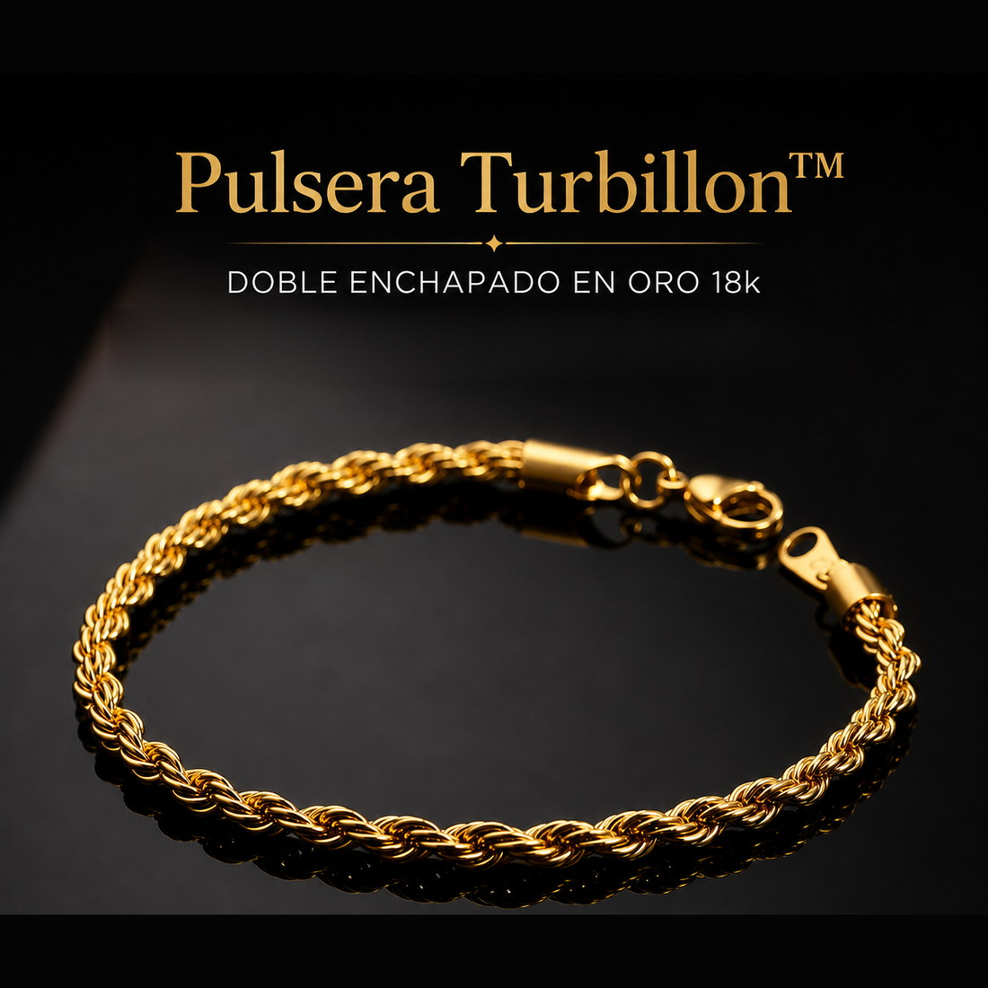 Pulsera Turbillon™ — Doble Enchapado en Oro 18k sobre Acero Inoxidable