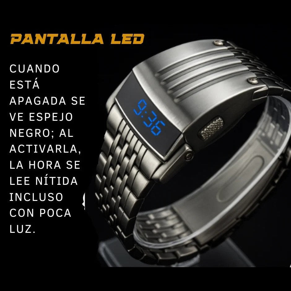 Reloj LED brazalete futurista