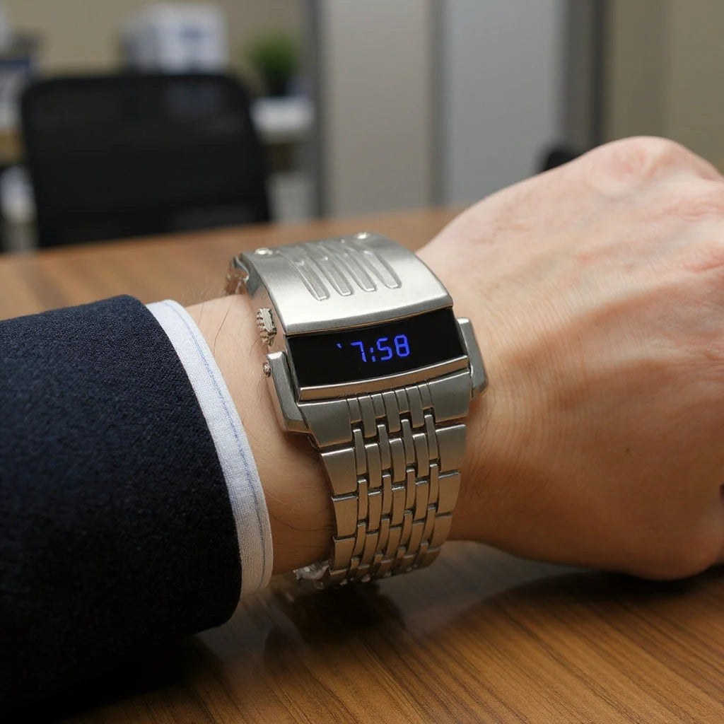 Reloj LED brazalete futurista