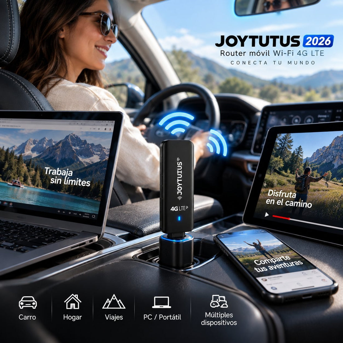 Módem Wi-Fi 4G LTE Portátil USB — Internet donde no llega el cable