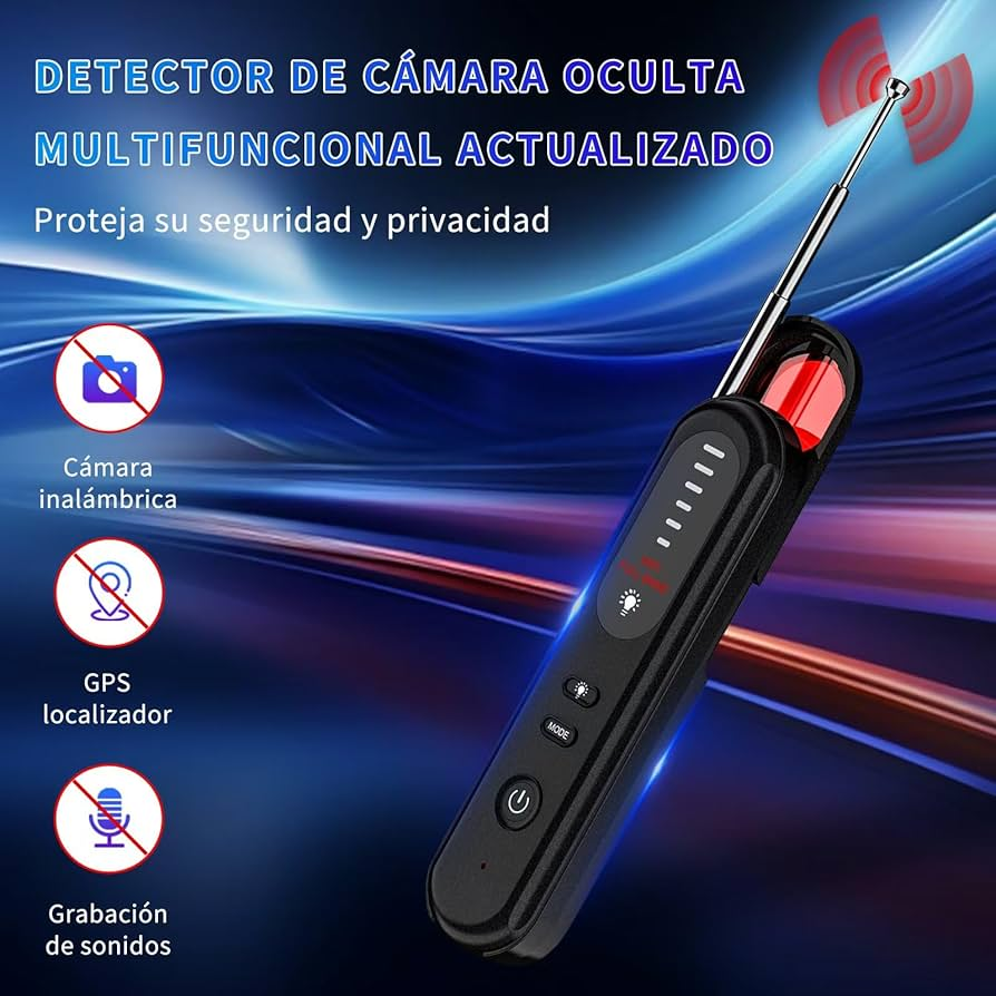 Detector de Cámaras, Micrófonos y GPS Ocultos — Revisá Cualquier Cuarto en Minutos
