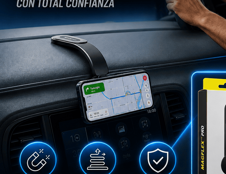 Soporte Magnético para Auto MagFlex Pro — Tu Teléfono Firme, Donde lo Necesitás