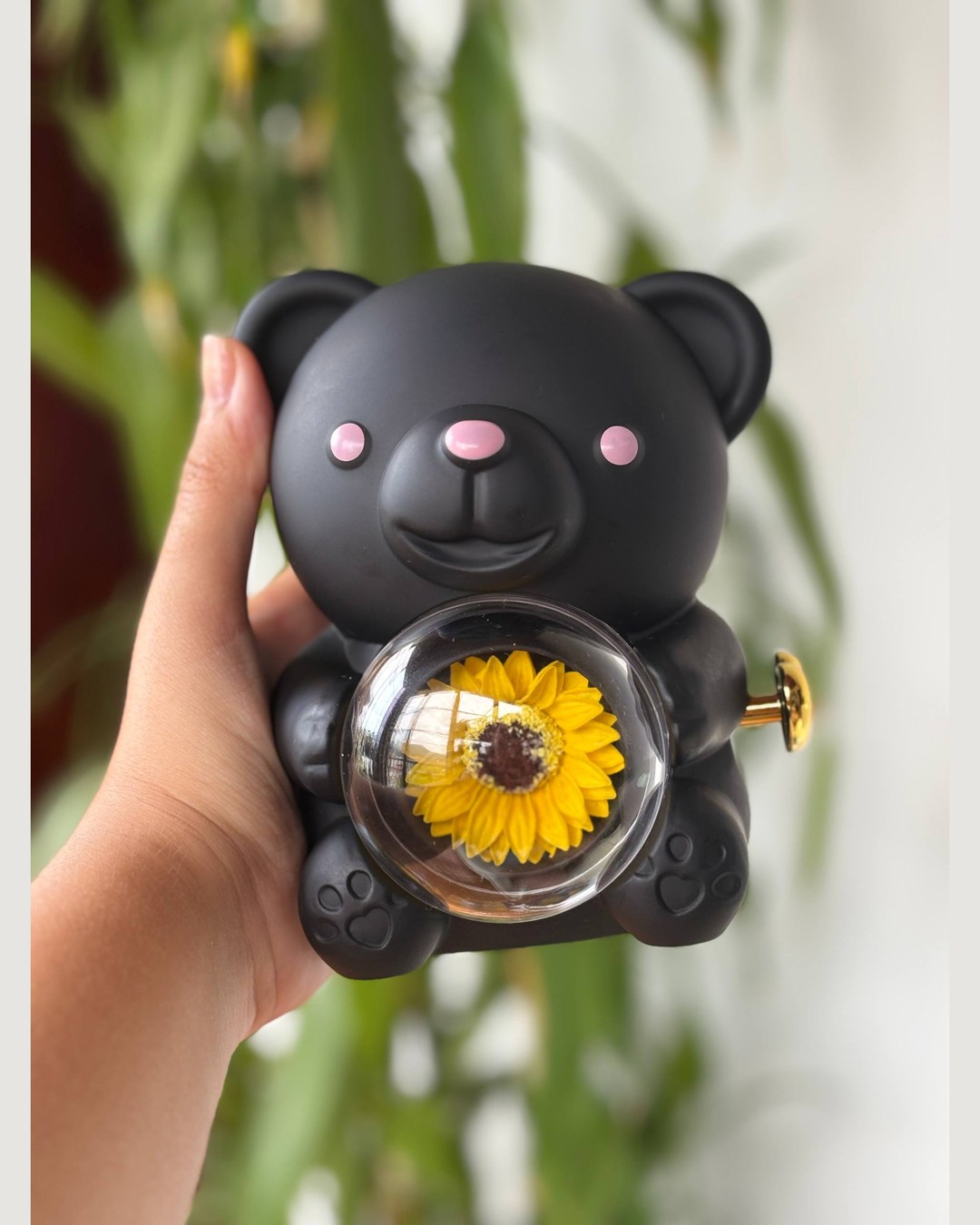 Osito Girasol Eterno — Figura con Girasol y Collar Sorpresa en Caja de Regalo