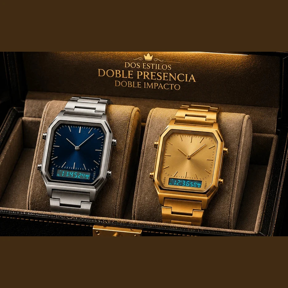 Set Legacy — 2 Relojes SKMEI Originales (Plateado + Azul)