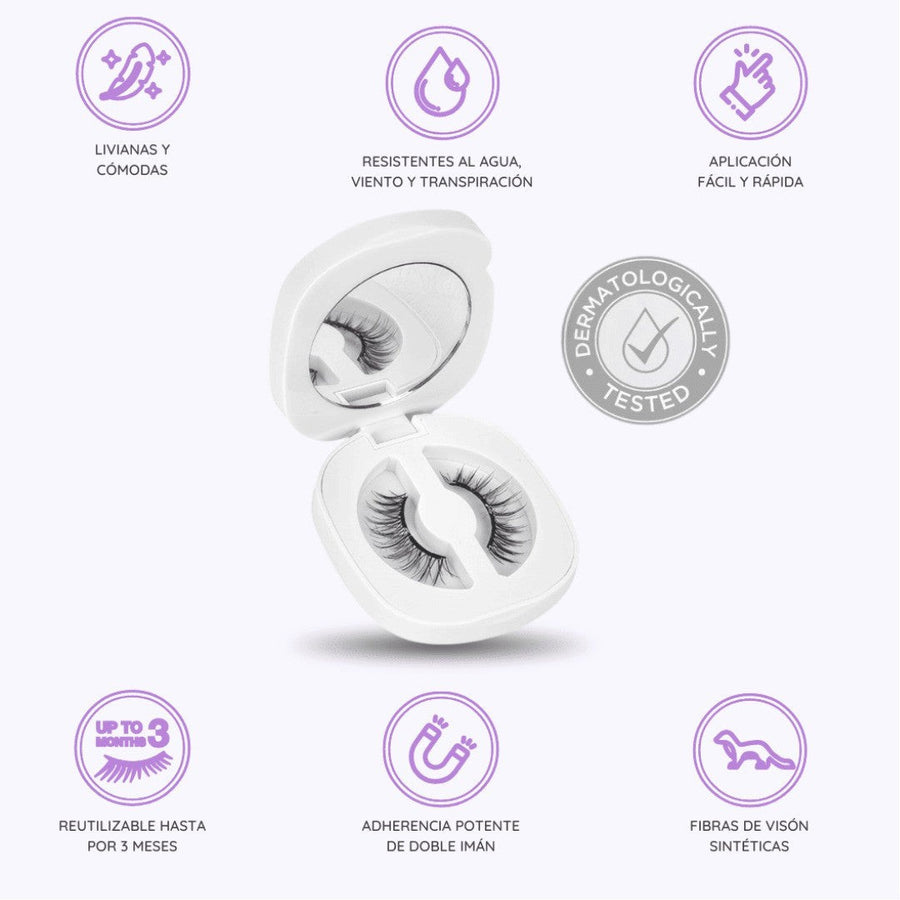 Pestanas Magneticas Reutilizables — Efecto 3D · Sin Pegamento 👁️