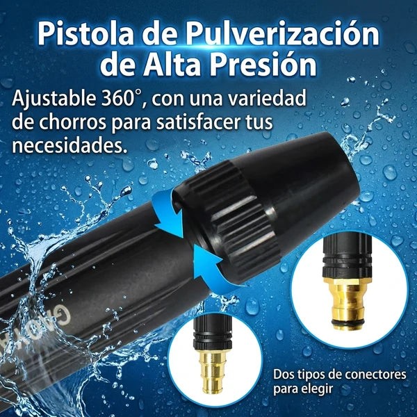 Pistola de Agua a Presión para Manguera 🚿 Chorro Regulable, Metal y Latón