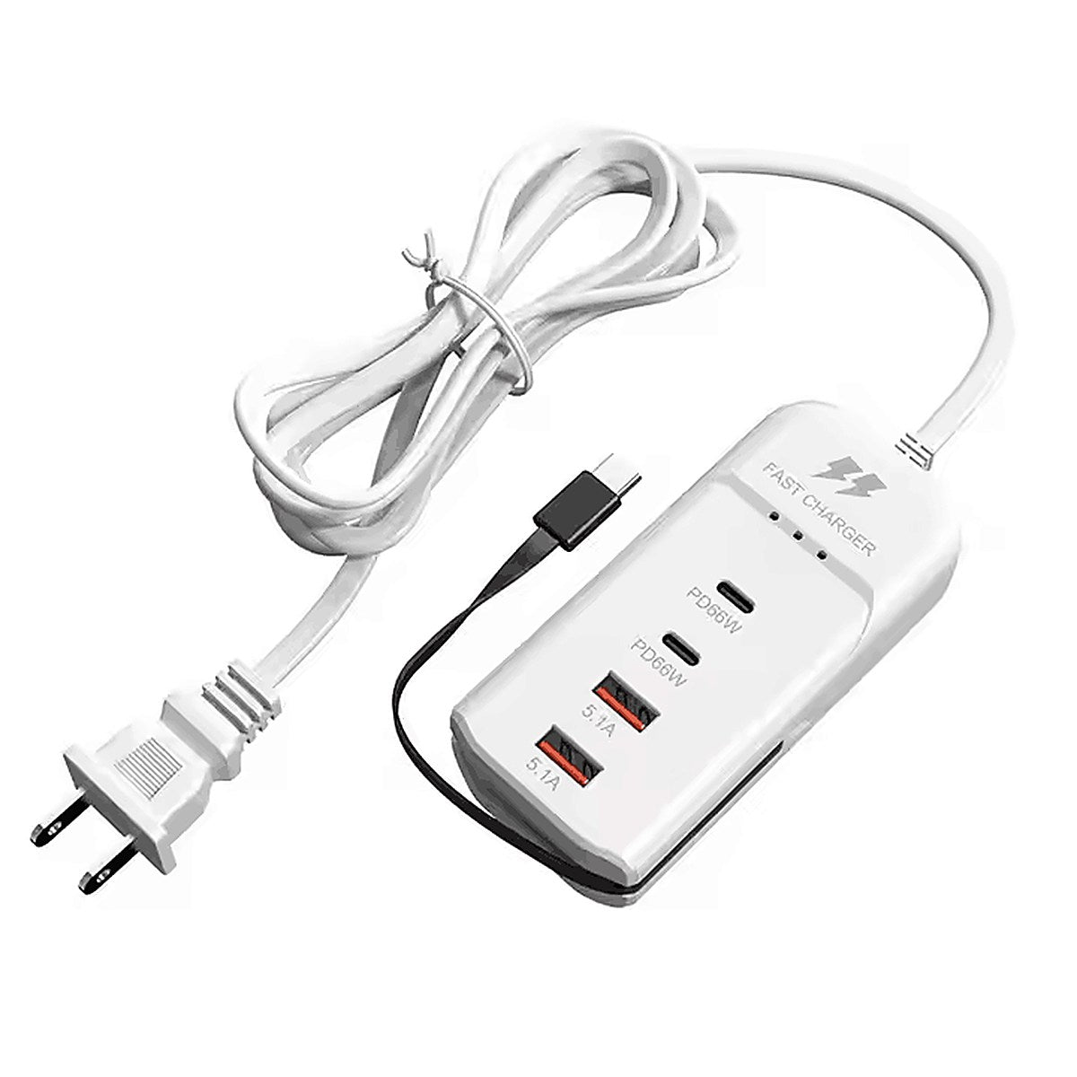 PowerRack 66W — Cargador Múltiple con 2 Puertos PD y 2 USB