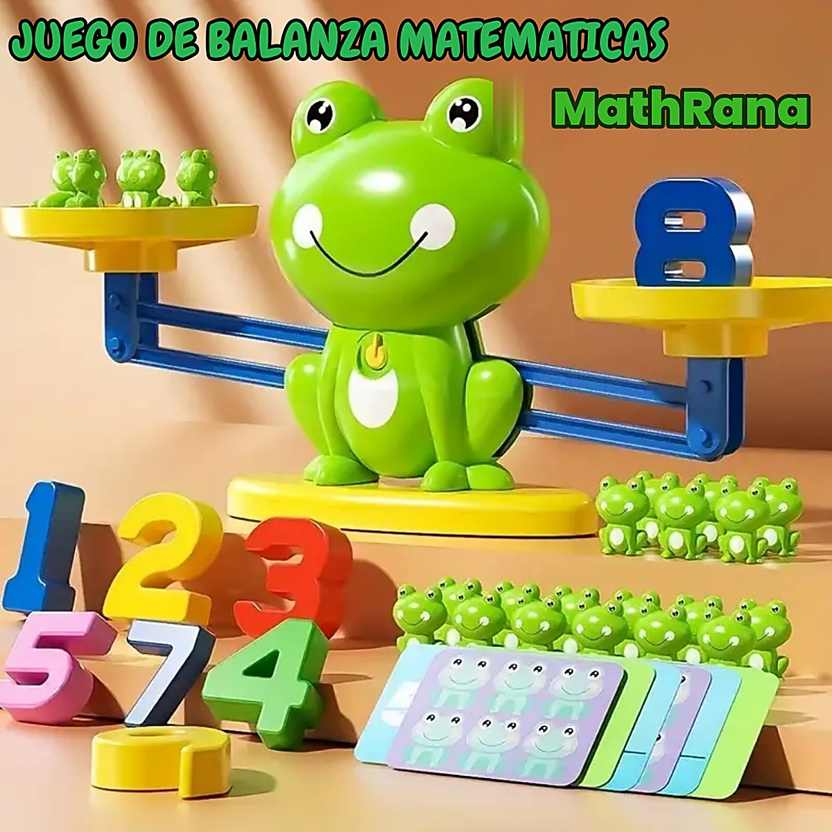 MathRana — Balanza Matemática Montessori con Números y Tarjetas
