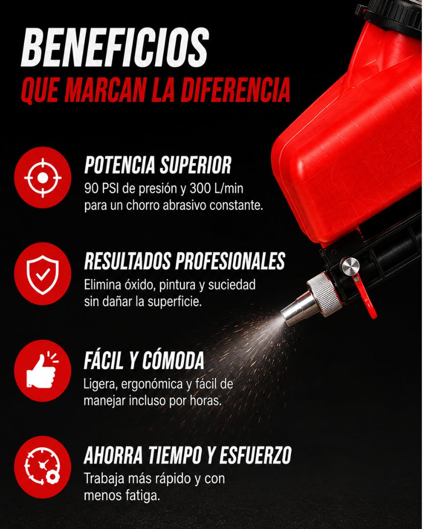 Pistola de chorro abrasivo RustBlaster