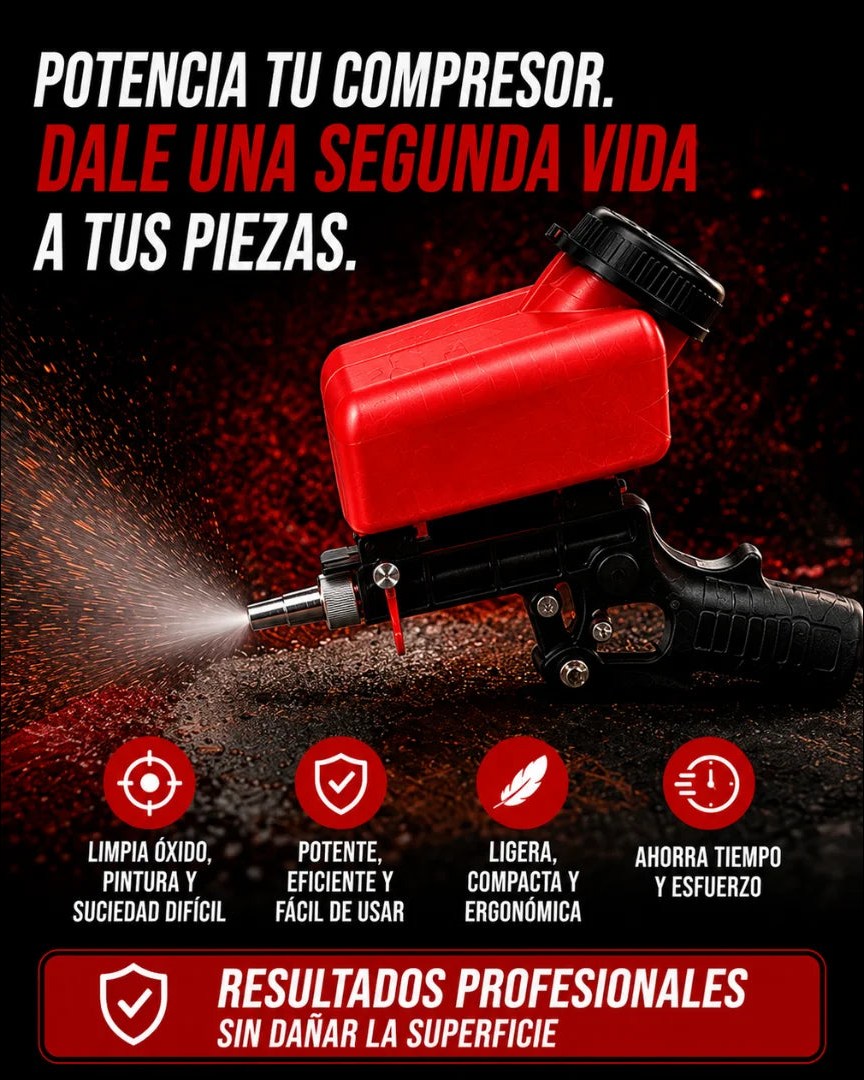 Pistola de chorro abrasivo RustBlaster