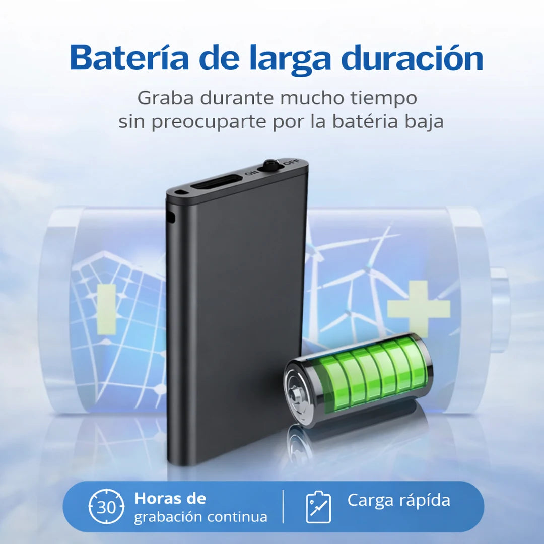 Mini Grabadora de Voz Portátil 🎙️ Activación por Voz · Imán