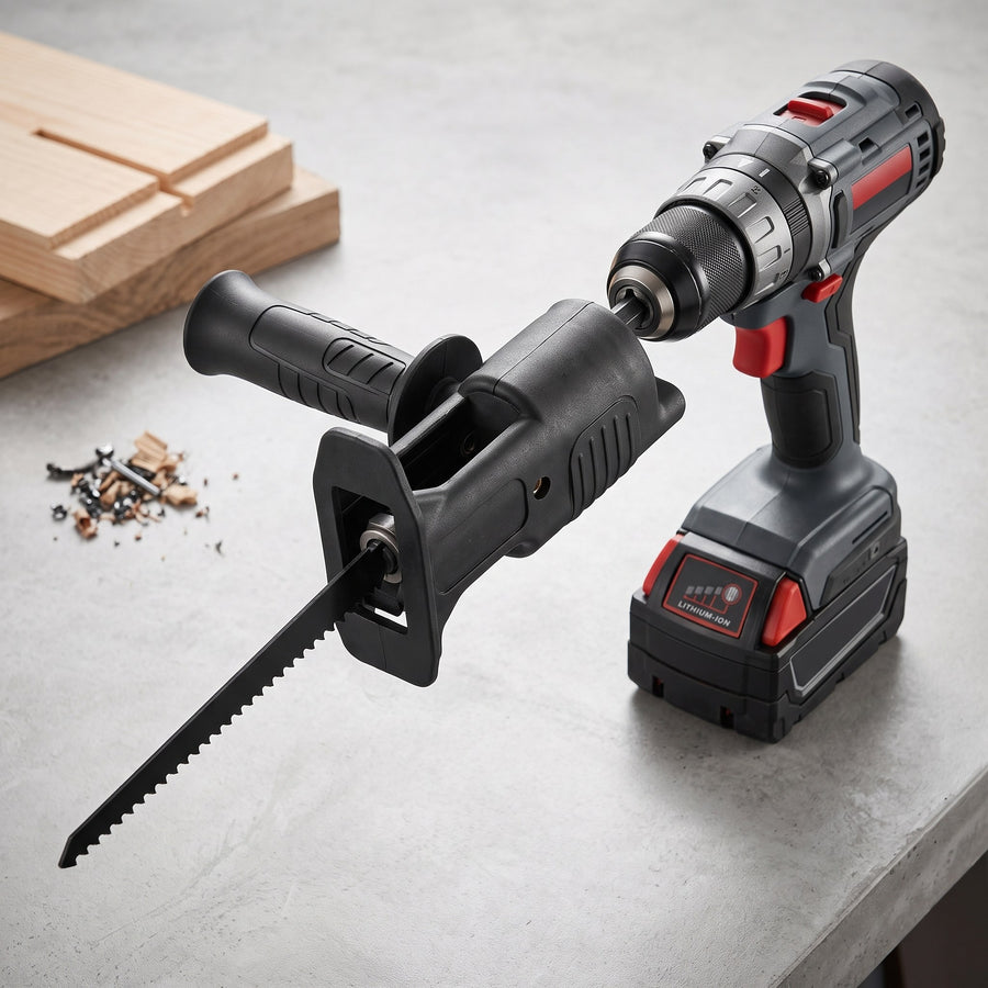 Adaptador de Sierra Sable para Taladro + 3 Hojas