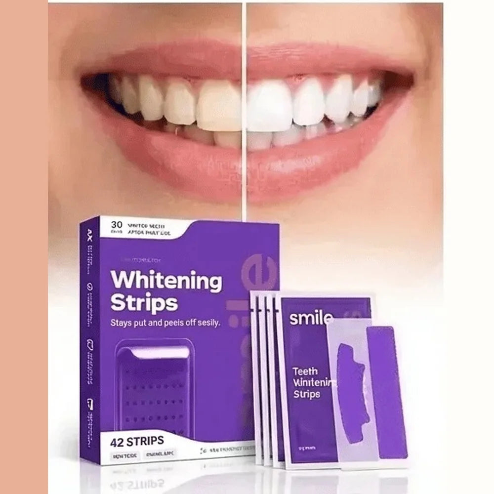 Tiras Blanqueadoras Dentales — 42 Tiras (Fórmula V34 + PAP)