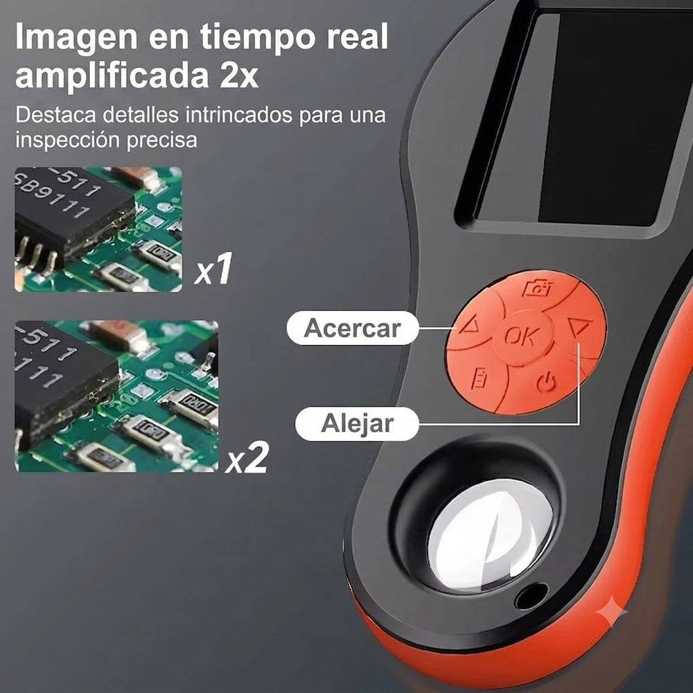 Microscopio Digital Portátil 500X — Pantalla IPS 2.0" HD 1080P