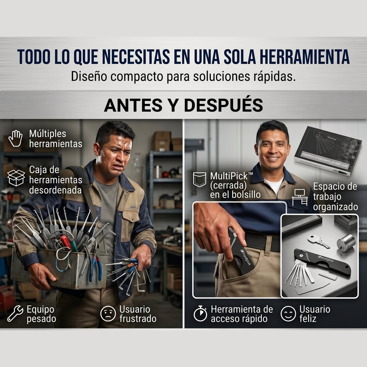MultiPick™ — Navaja Multiherramienta 7 en 1 de Bolsillo